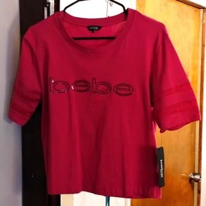 Bebe pink sequin tee